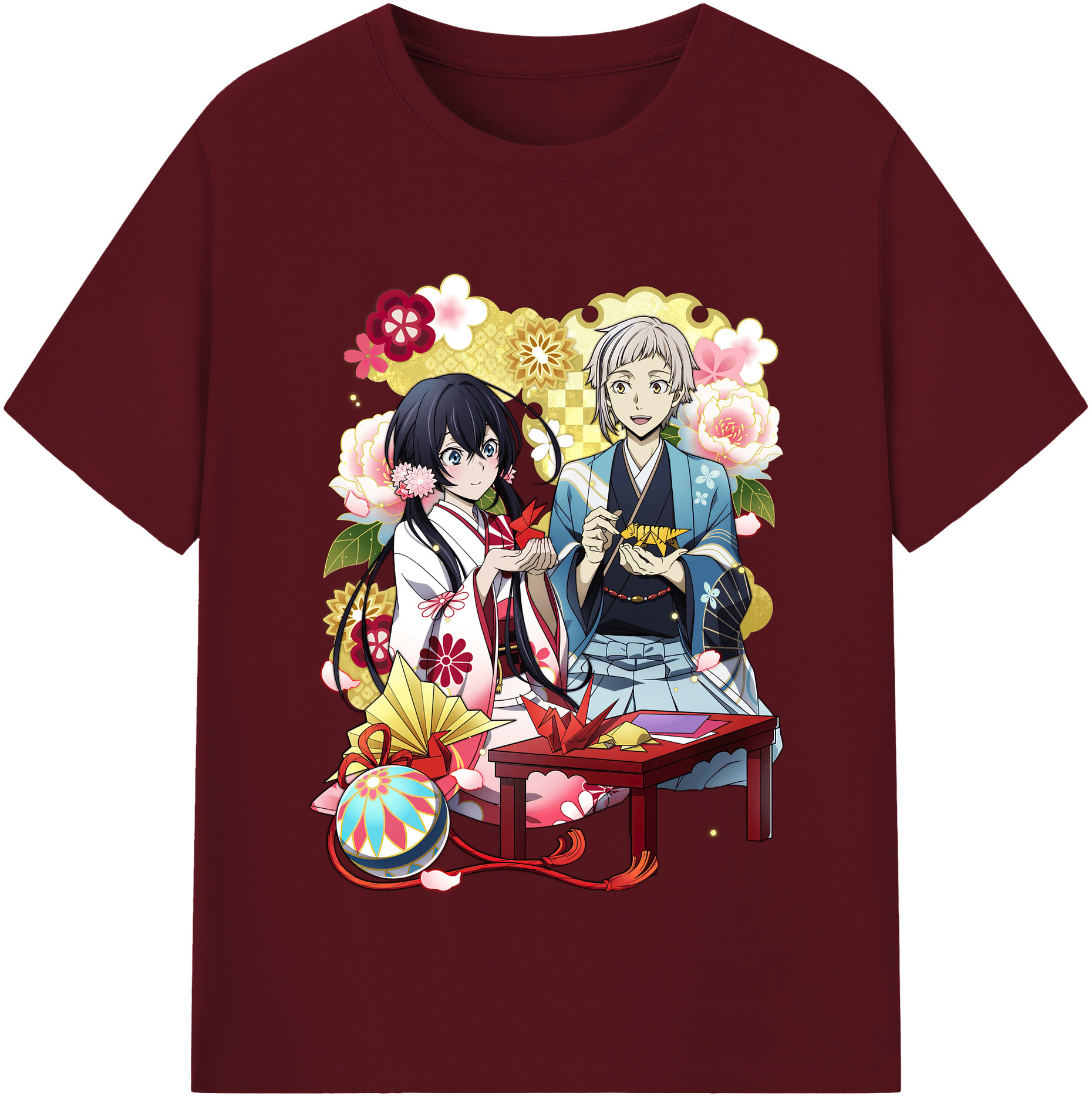 （画像用） 文豪ストレイドッグス Bungo Stray Dogs 綿100％半袖Tシャツ（フロントプリント）
